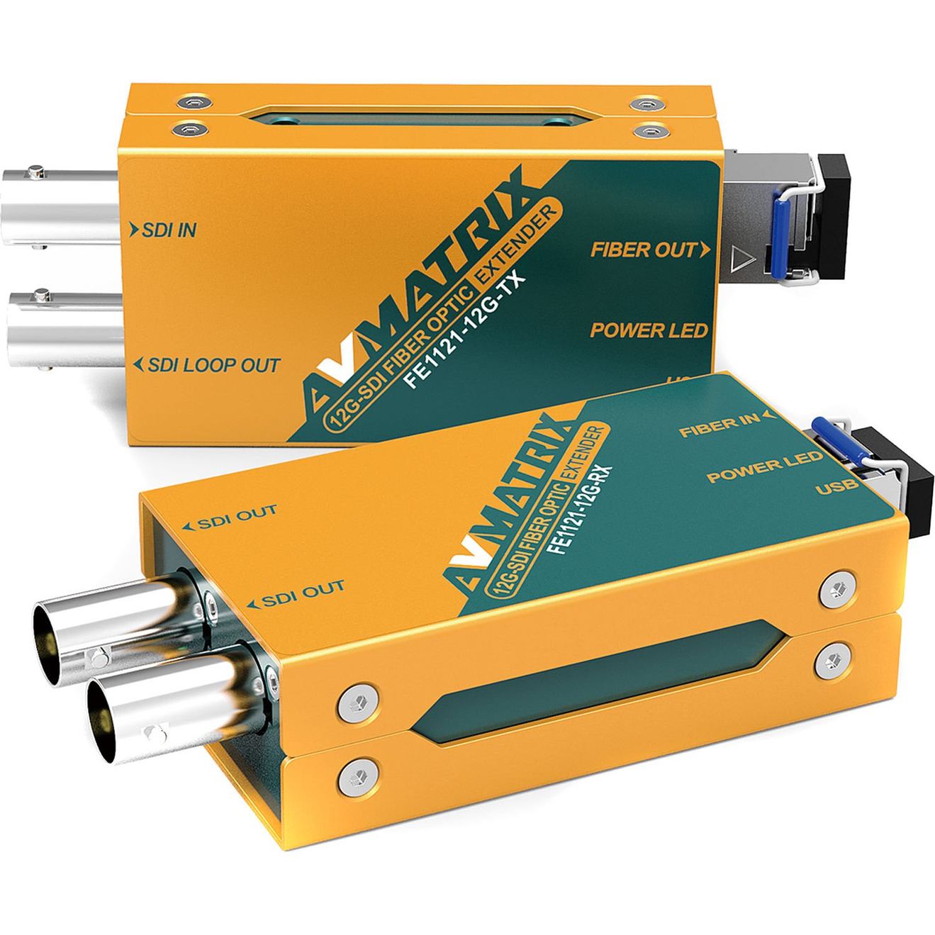 AV Matrix 3G-SDI Fiber Optic Extender Transmitter & Receiver Set